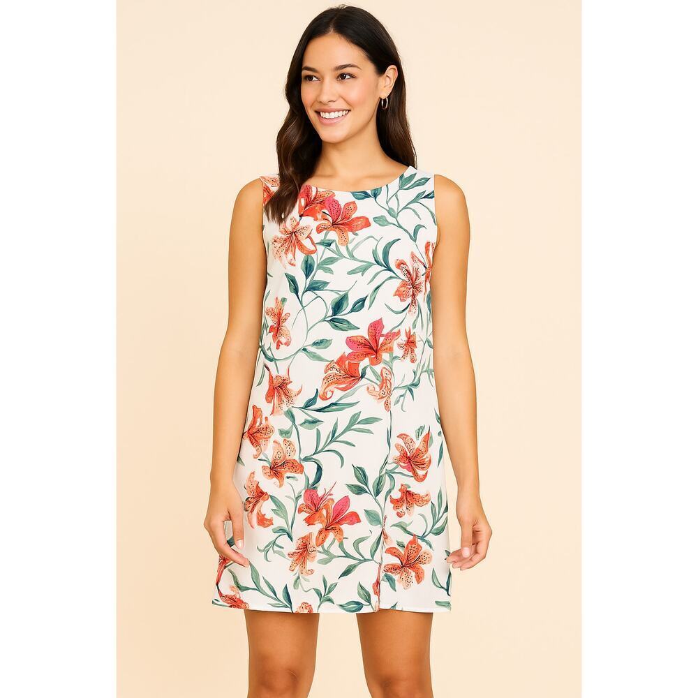 NWT ALXY dress sz 12 midi proffesional summer coquette cottagecore L stretch
